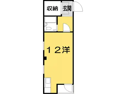 ロイヤル旭(ワンルーム/2階)の間取り写真