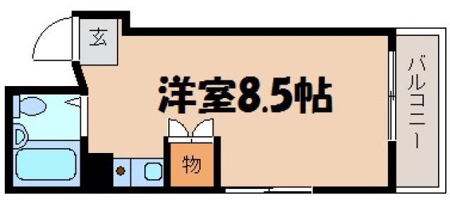 アルティメイトBUILDG.海田町(ワンルーム/3階)の間取り写真