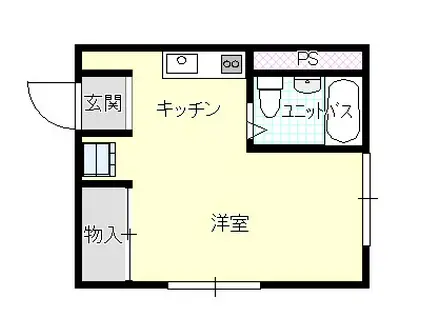 レイトンハウス(1K/2階)の間取り写真