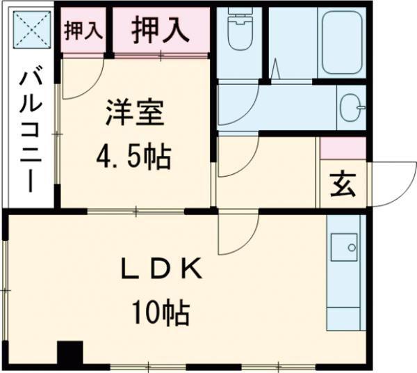 IT鳥栖ビル(1LDK/6階)の間取り写真