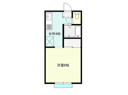 ビバライフ沼C(1K/1階)の間取り写真