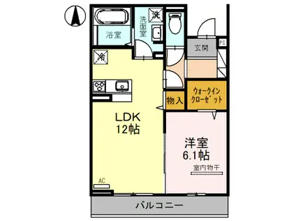 モンアミ(1LDK/2階)の間取り写真