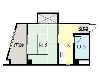 内野ビル(1K/3階)の間取り写真