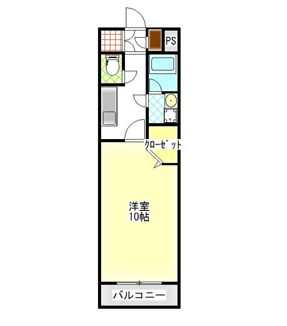 ZEROビル(1K/1階)の間取り写真