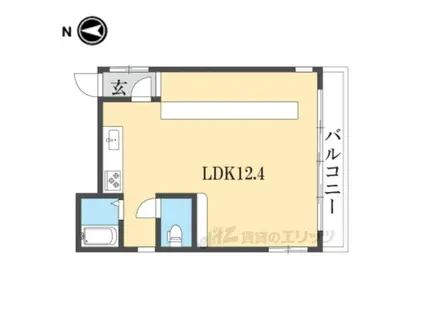 シャトード田中(ワンルーム/3階)の間取り写真