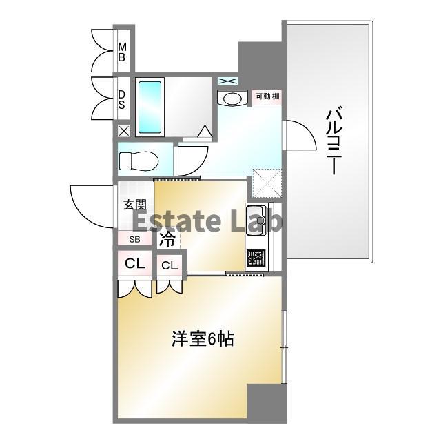 神戸元町NOAH(1K/7階)の間取り写真