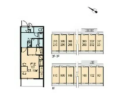 レオパレスNANA(1K/2階)の間取り写真