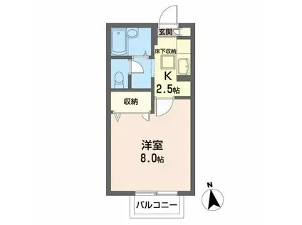 セフィラ51(1K/1階)の間取り写真