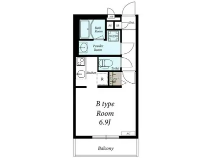 リブリ・リトルズ豊洲(ワンルーム/3階)の間取り写真