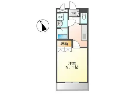 メゾン・ドゥ・シェリー(1K/1階)の間取り写真