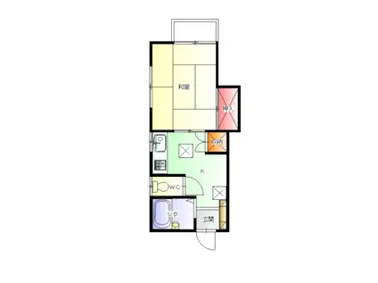 小松崎ハイツ(1K/2階)の間取り写真