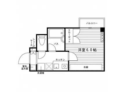 レジデンス梅小路(1K/4階)の間取り写真