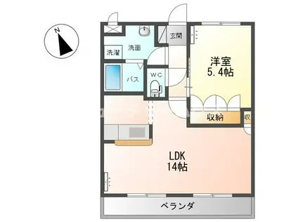 サンクエトワール(1LDK/3階)の間取り写真