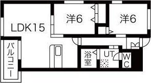 ダイアヒルズ住吉II(2LDK/1階)の間取り写真