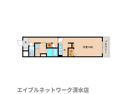 グラシオッソ(ワンルーム/1階)の間取り写真