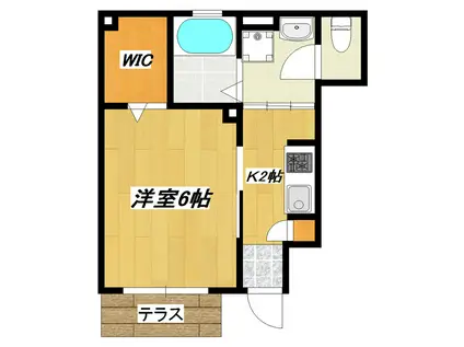 アーバンライフII(1K/1階)の間取り写真