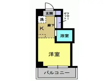 ソリスト綱島(1K/4階)の間取り写真