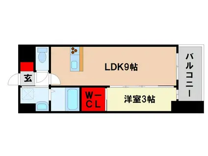LIFEFIELD二日市駅前(1LDK/5階)の間取り写真