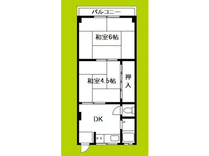 田中マンション(2DK/1階)の間取り写真