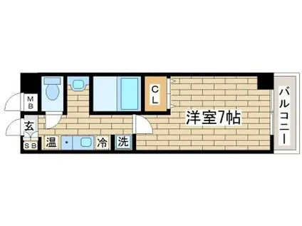 フルール須磨(1K/3階)の間取り写真