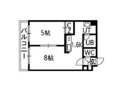 セントポーリア七番館(1LDK/2階)の間取り写真