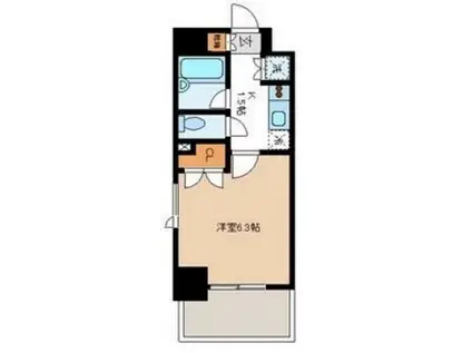 フォレシティ両国(1K/8階)の間取り写真