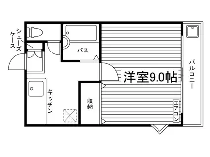 原宿コーポ(1K/1階)の間取り写真