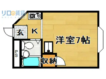 クリーク大桐(ワンルーム/3階)の間取り写真