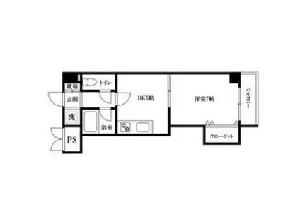 ルシエ桃谷(1DK/1階)の間取り写真