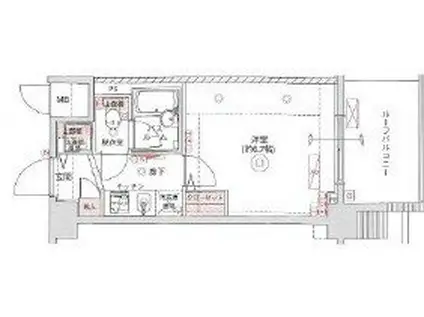 フェニックス横濱関内BAY GAIA(1K/10階)の間取り写真