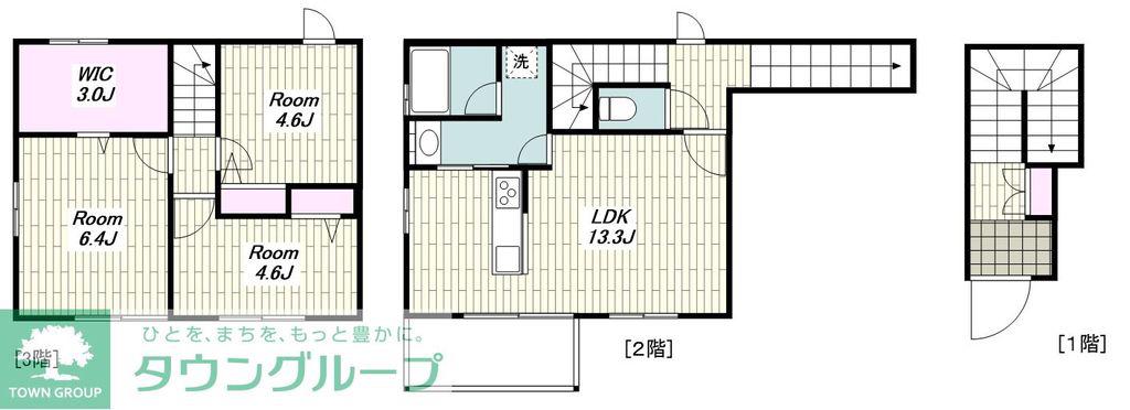 リヴィエール小町(3LDK/1階)の間取り写真