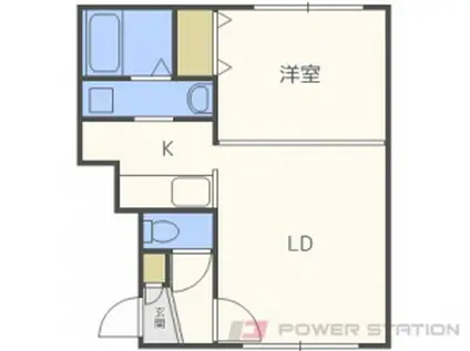 DESIGN CUBE(1LDK/1階)の間取り写真