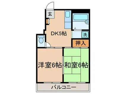 森ハイツ(2DK/2階)の間取り写真