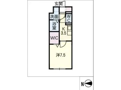 SCHLOSSE FUJI VIII(1K/1階)の間取り写真