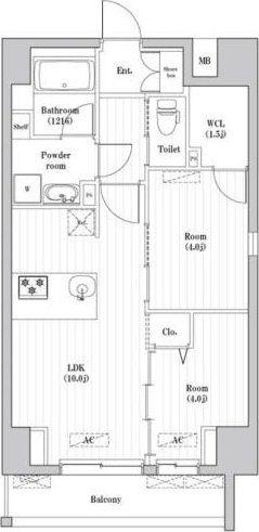 アーバンパーク押上(2LDK/3階)の間取り写真