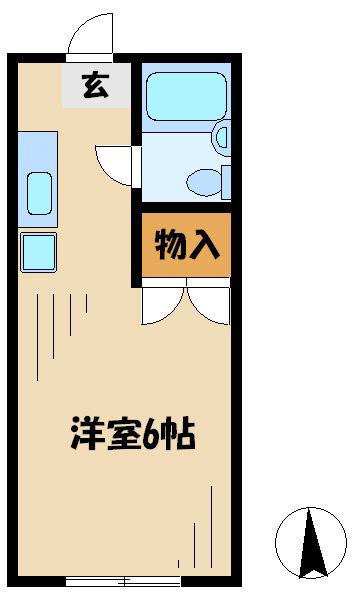 みゆきハイツ(1K/1階)の間取り写真