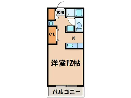 サンガーデンフェニックス(ワンルーム/2階)の間取り写真