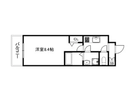 CREST TAPP京都太秦天神川DEX I(1K/5階)の間取り写真
