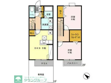 ROYAL GARDEN 400&16 ABCD(2DK/2階)の間取り写真