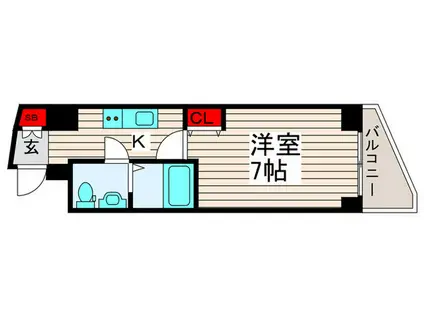 T-CASTLE NISHIARAI-EKIMAE(1K/10階)の間取り写真