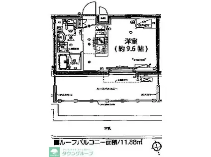スパシエ大倉山(ワンルーム/4階)の間取り写真