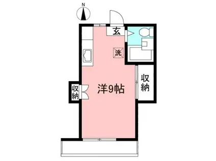 サニーヒル(ワンルーム/2階)の間取り写真