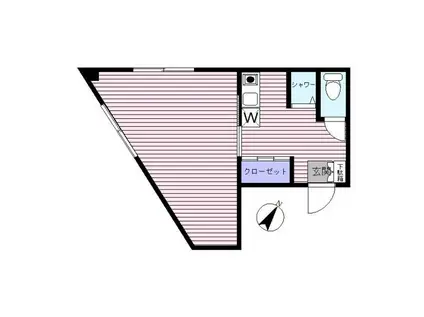 エスハイム(1K/2階)の間取り写真