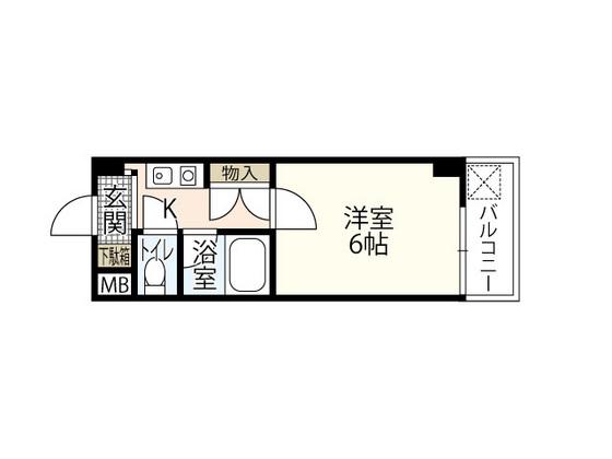 メゾン岩滝(1K/5階)の間取り写真
