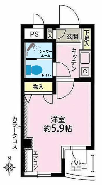 ガーデンコート26(1K/3階)の間取り写真