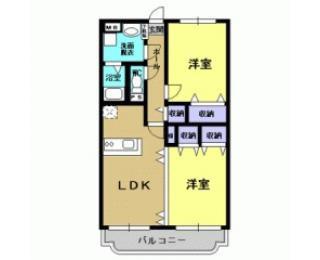Y&MドリームIII(2LDK/6階)の間取り写真
