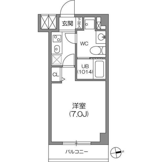 ガーラプレイス八幡山壱番館(1K/3階)の間取り写真