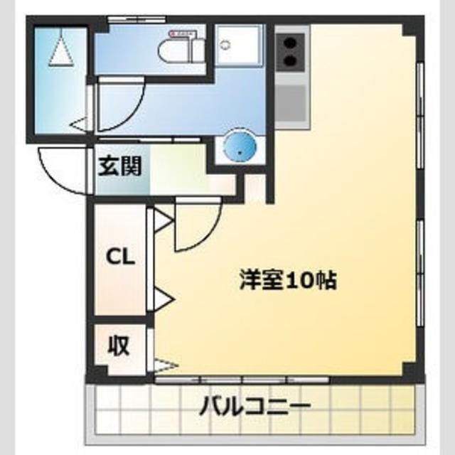 トキワハイツ(ワンルーム/3階)の間取り写真