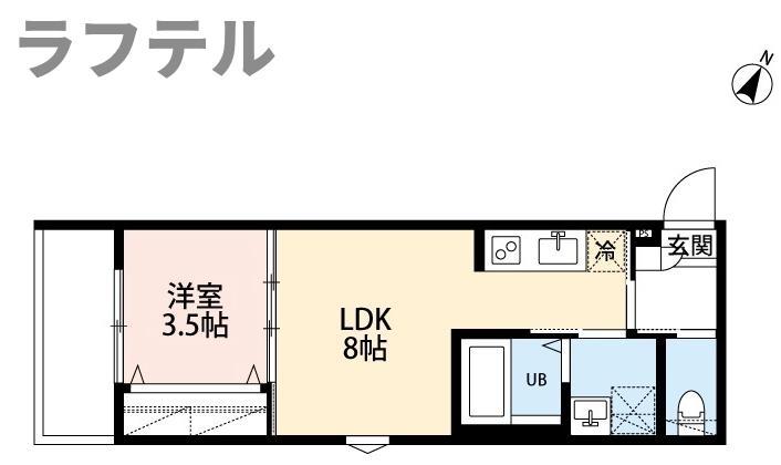 PARADIS町(1LDK/1階)の間取り写真