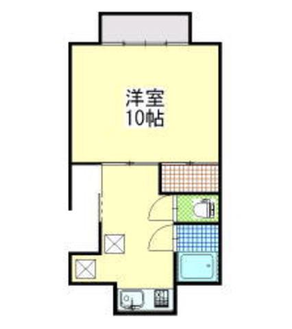クレルデリュヌ(1K/1階)の間取り写真